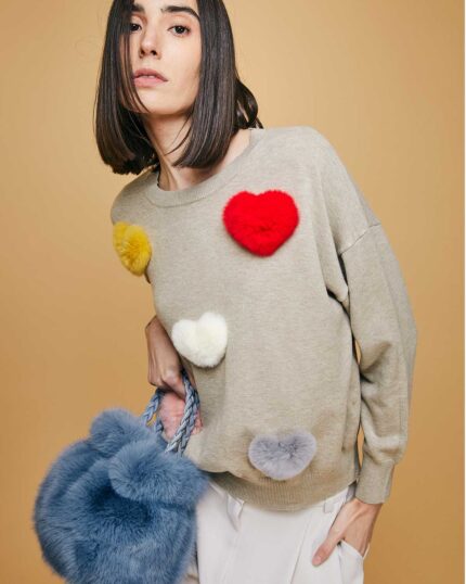 suéter tricot coração