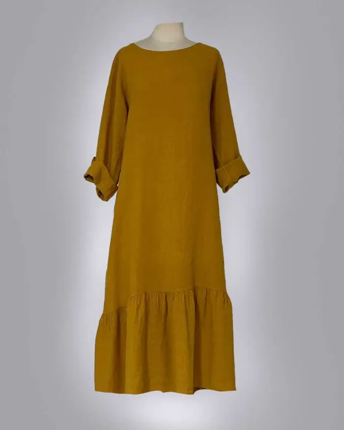 Vestido Linho Manga Longa 33552 - Imagem 15