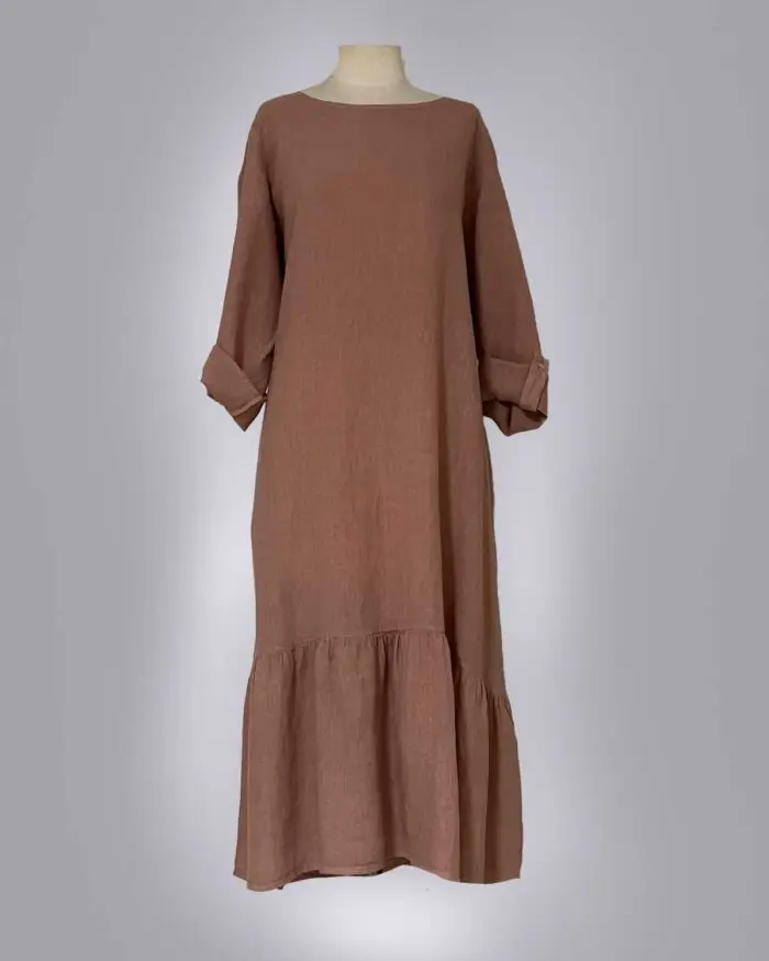 Vestido Linho Manga Longa 33552 - Imagem 14