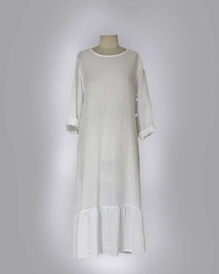 Vestido Linho Manga Longa 33552 - Imagem 13