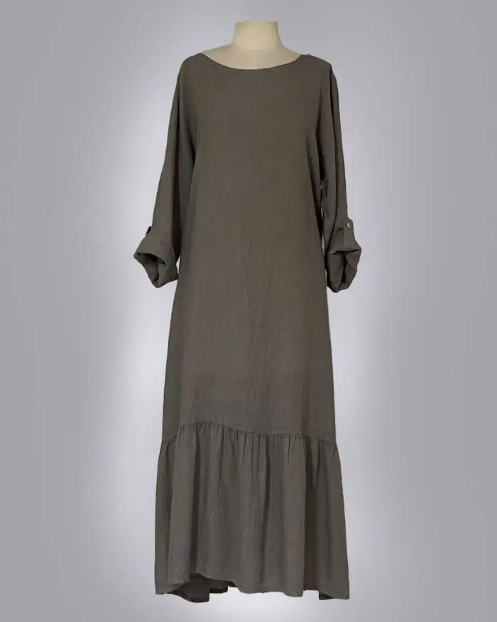 Vestido Linho Manga Longa 33552 - Imagem 11