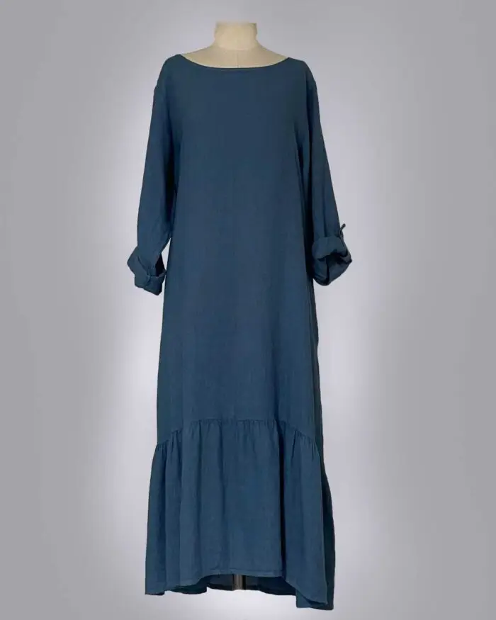 Vestido Linho Manga Longa 33552 - Imagem 10