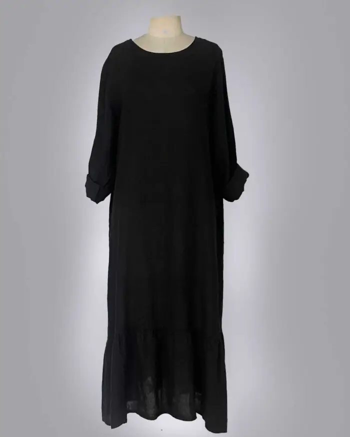 Vestido Linho Manga Longa 33552 - Imagem 9