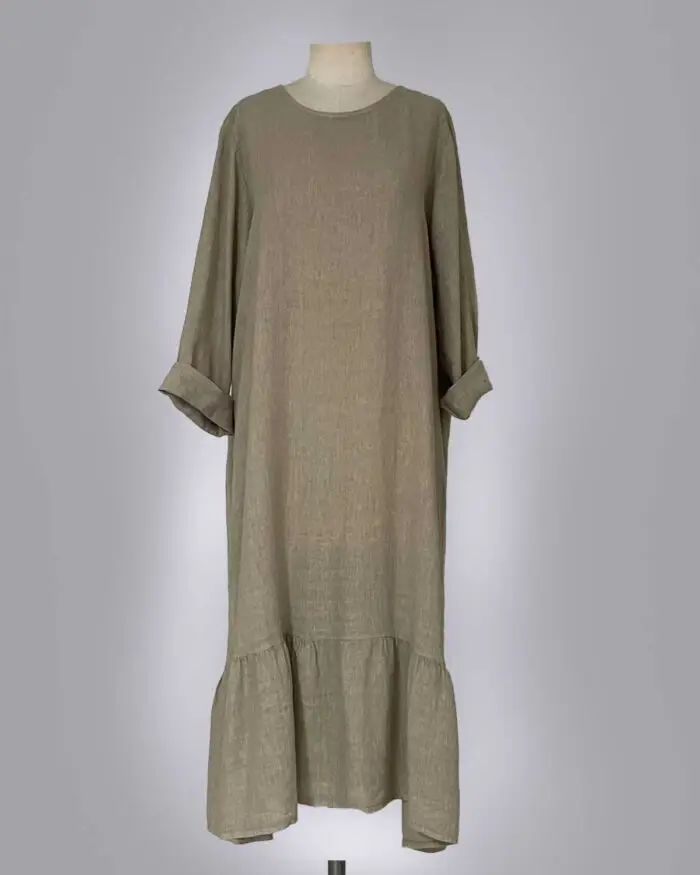 Vestido Linho Manga Longa 33552 - Imagem 7