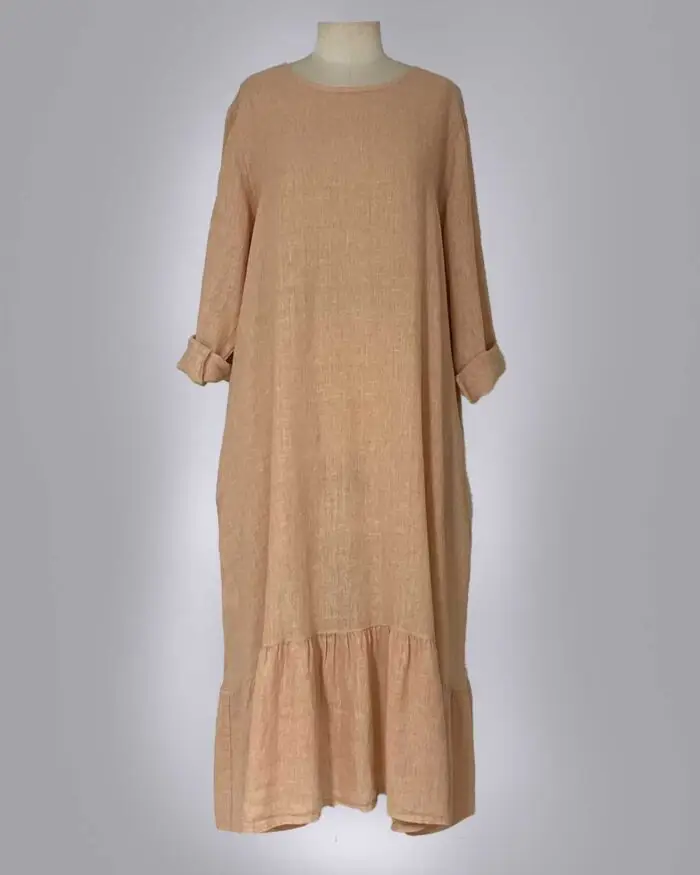 Vestido Linho Manga Longa 33552 - Imagem 5