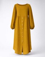 Vestido Chemise Longo Linho - Imagem 7