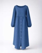 Vestido Chemise Longo Linho - Imagem 5