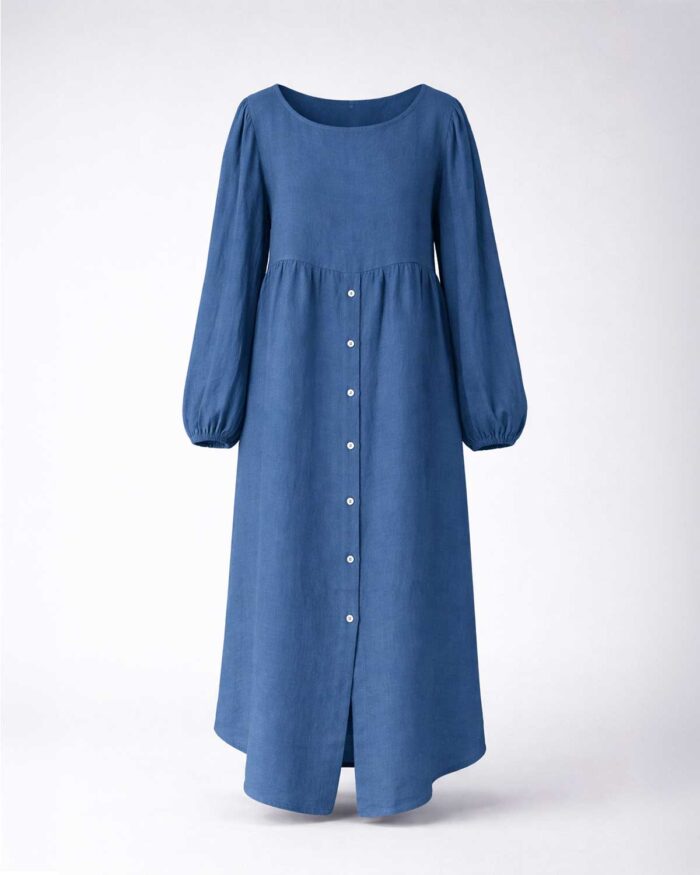 Vestido Chemise Longo Linho - Imagem 5
