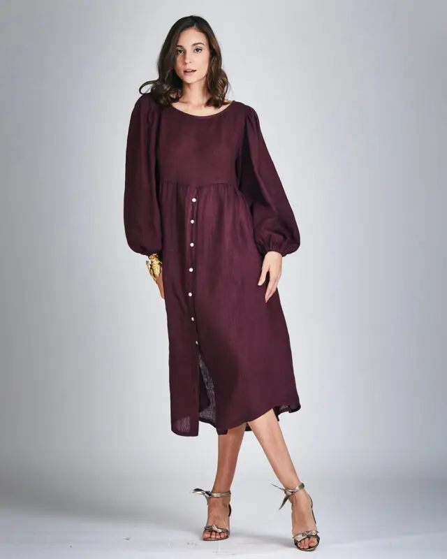 Vestido Chemise Longo Linho