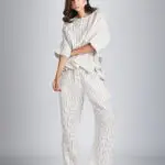 Conjunto Blusa Ampla & Pantalona Listrado 33580