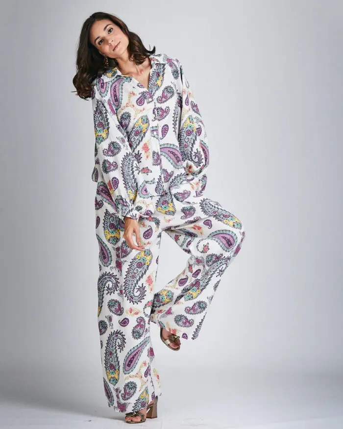 Camisa Linho Estampa Paisley 33805 - Imagem 11