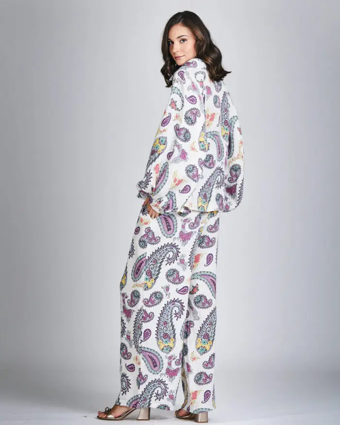 Camisa Linho Estampa Paisley 33805 - Imagem 8