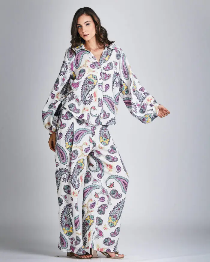 Camisa Linho Estampa Paisley 33805 - Imagem 6
