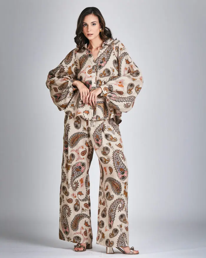 Camisa Linho Estampa Paisley 33805 - Imagem 5