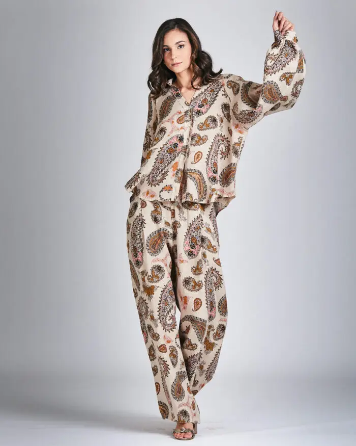 Camisa Linho Estampa Paisley 33805 - Imagem 4