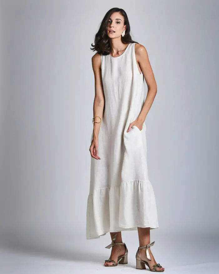 Vestido Longo Regata Linho 33551 - Imagem 4