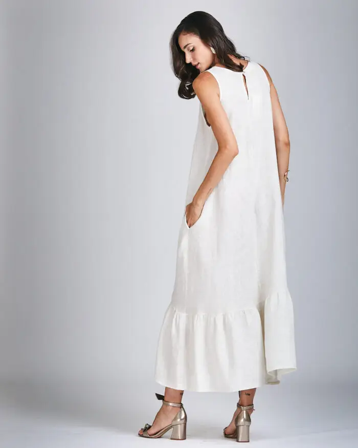 Vestido Longo Regata Linho 33551 - Imagem 7