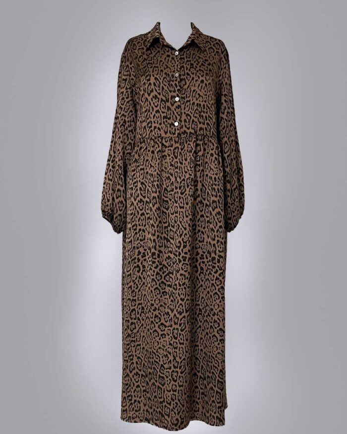 Vestido Chemise Animal Print - Imagem 4