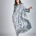 Vestido de Seda Longo Paisley 33266