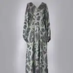 Vestido Longo V Seda Paisley