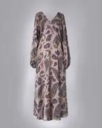 Vestido Longo V Seda Paisley - Imagem 2