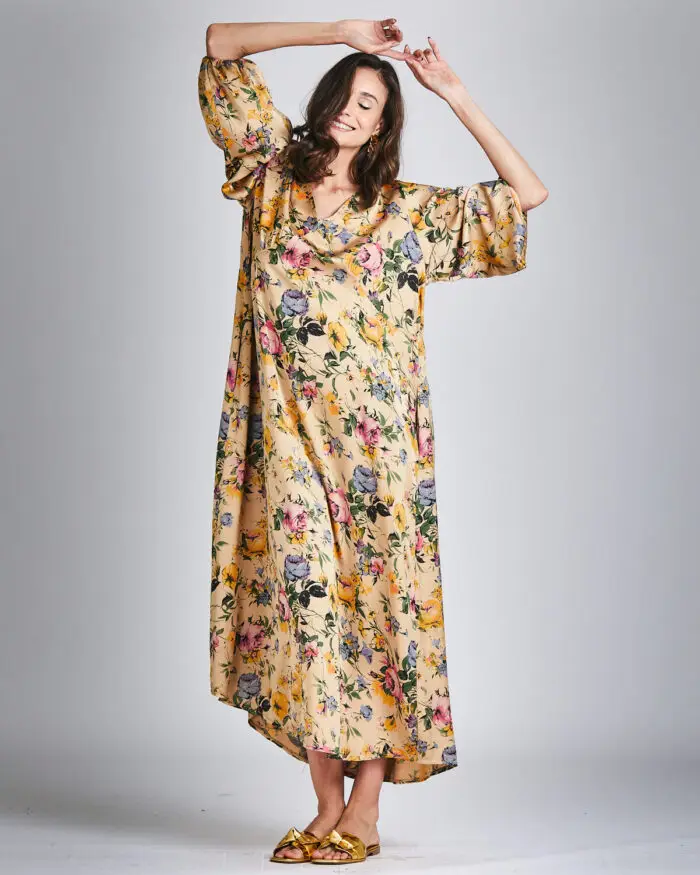 Vestido Seda Estampa Fiorale - Imagem 3