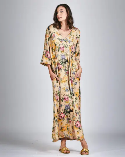 Vestido Seda estampa Fiorale