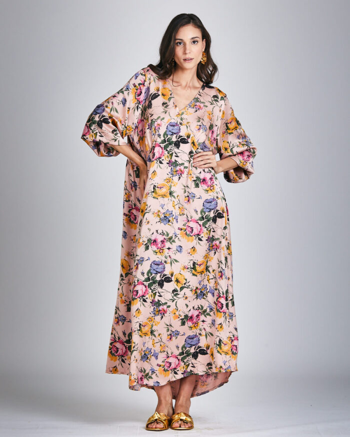 Vestido Seda Estampa Fiorale - Imagem 7