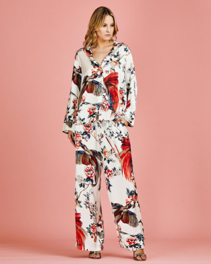Set Pantalona Seda Floral frente