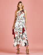 Vestido Regata Longo Satin Floral - Imagem 11