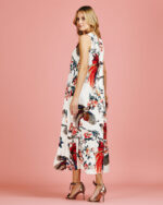 Vestido Regata Longo Satin Floral - Imagem 2