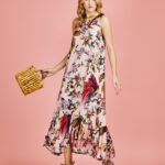 Vestido Regata Longo Satin Floral