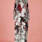 Vestido Longo Satin Floral