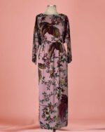 Vestido Satin Longo Floral - Imagem 2