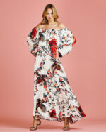 Vestido Longo Seda Floral