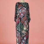 Vestido Longo Satin Patchwork