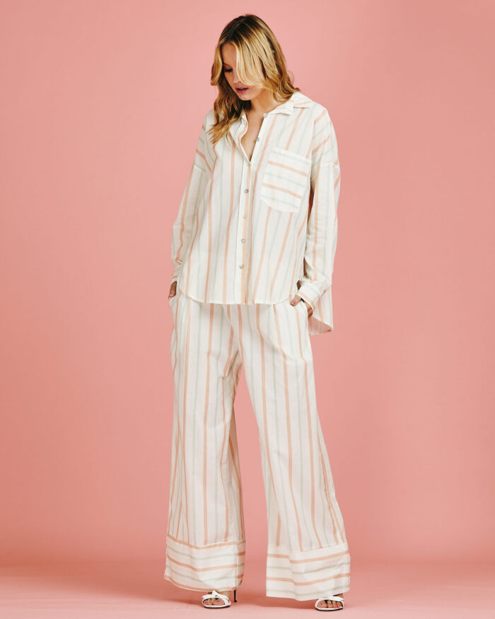 Camisa Feminina Listrada Algodão - Imagem 4