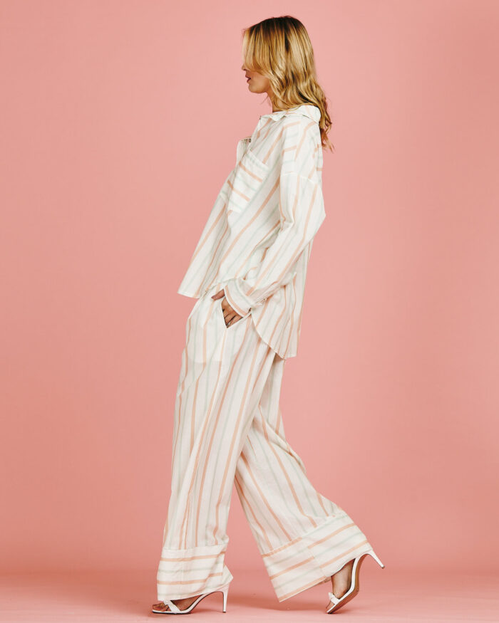 Camisa Feminina Listrada Algodão - Imagem 5