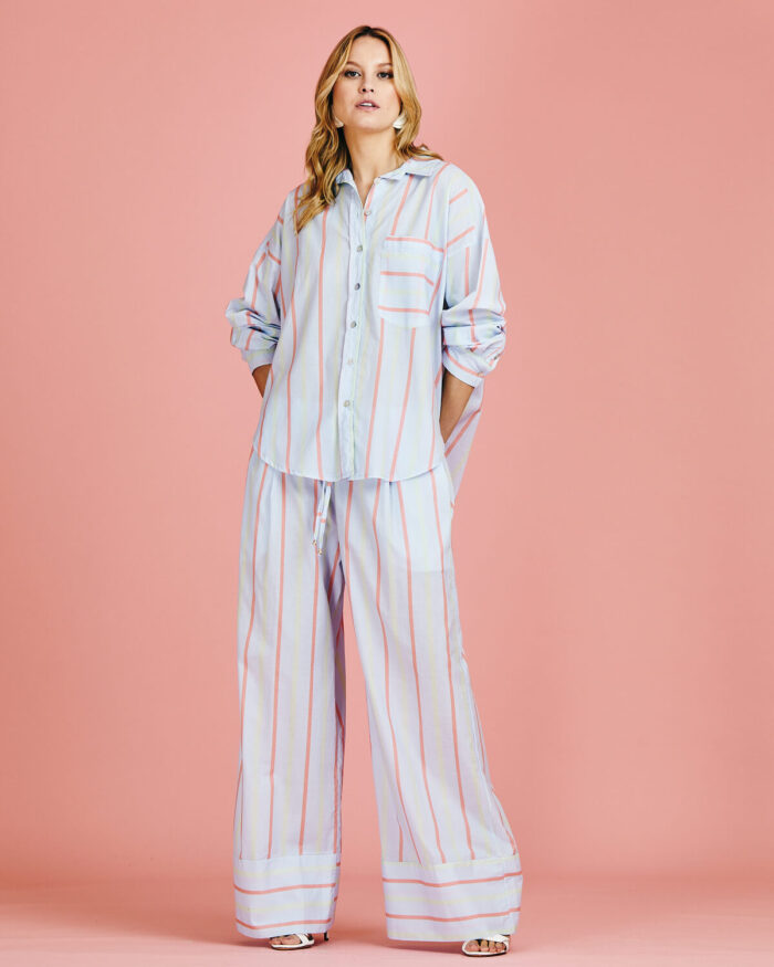 Camisa Feminina Listrada Algodão - Imagem 3