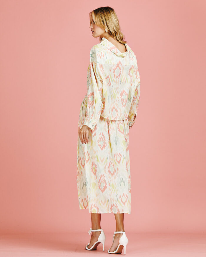 Camisa Cropped Estampa Ikat - Imagem 3