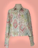 Camisa Cropped Estampa Ikat - Imagem 10