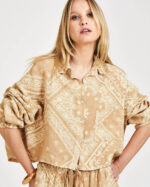 Camisa Linho Cropped Bandana