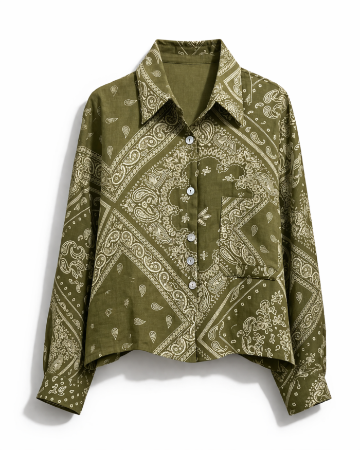 Camisa Linho Cropped Bandana - Imagem 13