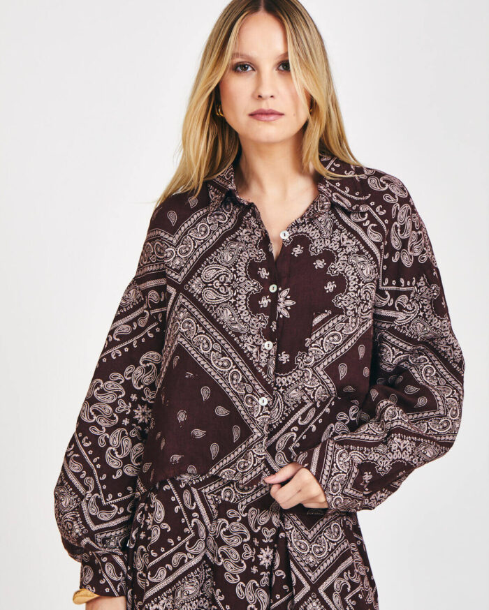 Camisa Linho Cropped Bandana - Imagem 8