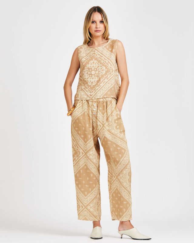 Regata Cropped Positano Bandana Linho