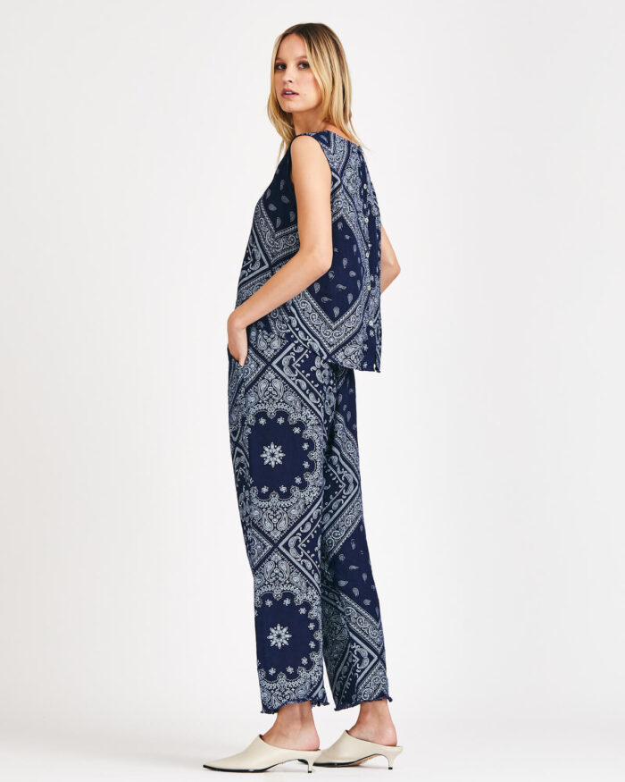 Regata Cropped Positano Bandana Linho - Imagem 14