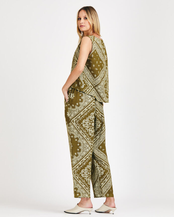 Regata Cropped Positano Bandana Linho - Imagem 3