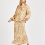 Saia Ravello Bandana Evasê Linho