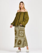 Saia Ravello Bandana Evasé Linho - Imagem 5