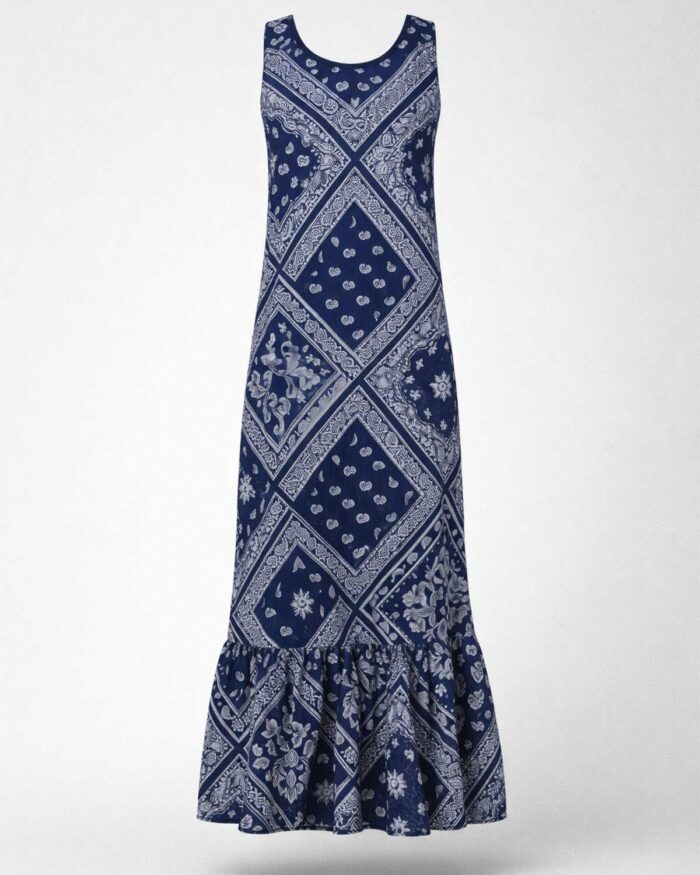 Vestido Regata Sorrento Bandana Linho - Imagem 9